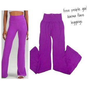 Free People Good Karma Flare Leggings PURPLE VIOLET XS S